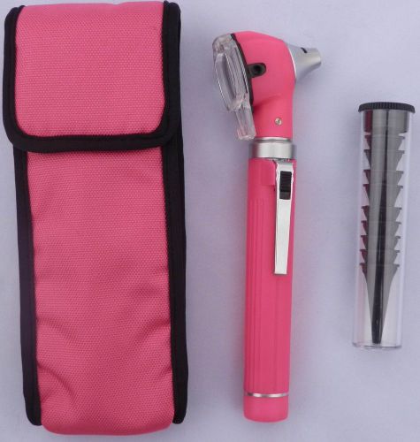 Mini Otoscope, Fiber Optic, Bright LED illumination, Pink Color, 50%OFF