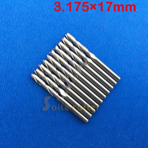 10pcs Double Flute Spiral Cutter Wood CNC Router Bits 1/8&#039;&#039;  3.175mm x 17mm