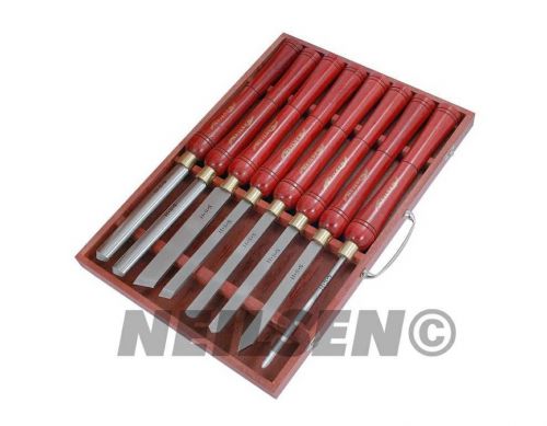 Wood Chisel Set - 8pc HSS - Lathe Turning Wood Chisels High Speed Steel Milling