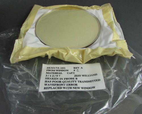 Calcium Fluoride CaF2 Laser/UV Optical Window 6.5&#034; x .25&#034; Thick (needs new AR)