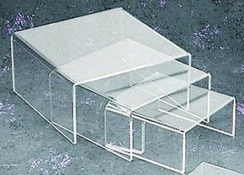 Large Low Profile Riser 3pcs Set in Clear Acrylic 12&#034;