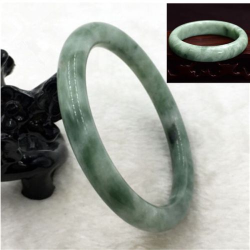 Bangle bracelet gems floating flowers natural hot green jade beautiful 56mm-59mm for sale