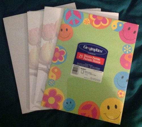 1 Acid Free Specialty Paper &amp; 3 Acid Free Design Paper 8 1/2 x 11