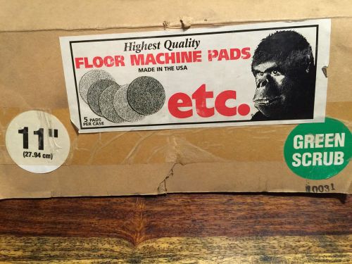 Case Of Four ETC Scrubbing Pads 11&#034; Green