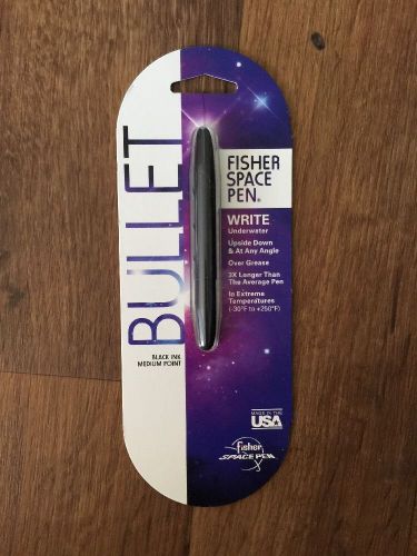 Fisher Bullet Space Pen in Black,Black Ink, Medium Point (S400/OD)