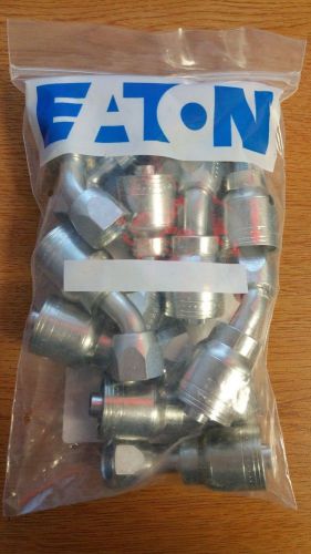 EATON Fittings 1AA8FJA8, 45 Deg, 1/2 In Hose, 3/4-16 JIC (10 Fittings)