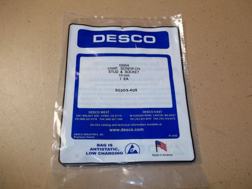 Desco 09864 snap, screw-on stud &amp; socket 10mm lot of 6 for sale