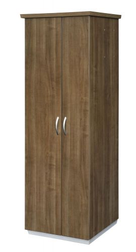 New Pimlico Walnut Modern Office Bookcase Wardrobe with Laminate Doors