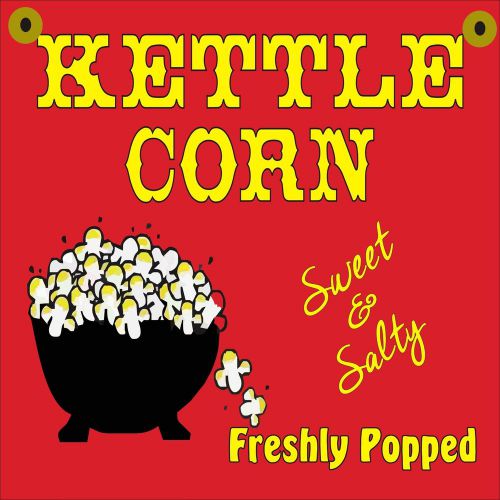 KETTLE CORN CORRUGATED SIGN