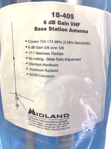 Midland 18-405 6 db gain vhf base station antenna for sale