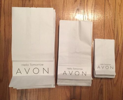 153 AVON Product Paper &#034;popcorn&#034; Bags lot &#034;Hello tomorrow&#034;