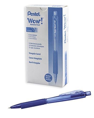Pentel 0.7mm wow mechanical pencil with blue barrel, box of 12 (al407c) for sale