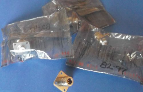 82-97 AMPHENOL - QTY 4 -  NEW N JACK STR 50 OHM SOLDER