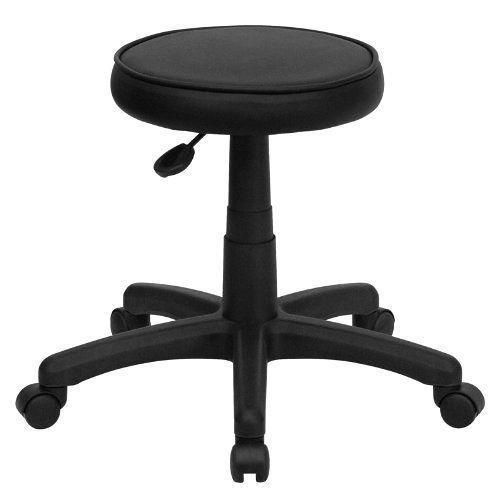 Ergonomic Stool Seat Medical Office Garage Workshop Salon Spa Nylon Base Black