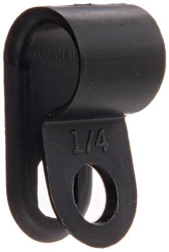 NSI Standard Duty Nylon Cable Clamp, 0.25&#034; Diameter, 0.394&#034; Width, Black