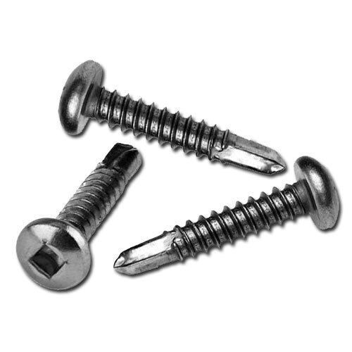 Self Drilling Tek Screw #10 x 1-1/4&#034; Stainless Steel Square Drive Pan Hd 100pcs