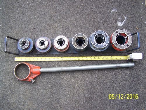 Ridgid 12-R Manual Ratchet Pipe Threader W/6 Dies 2&#034; to 1/2&#034;