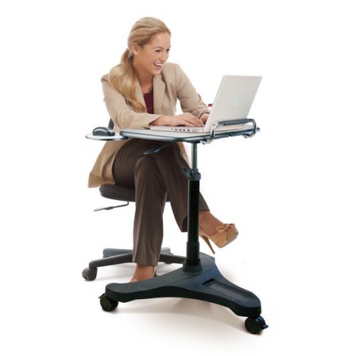 Sit/Stand Mobile Laptop Workstation