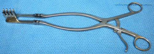 HMI Beckman Adson Hinged Laminectomy Retractor 4x4 Teeth German Stainless