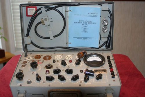 Vintage 1962 US Army/Navy Military Test Set Electron Tube Tester TV-7A/U