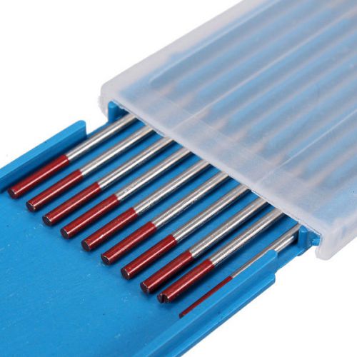 10pcs tig welding tungsten electrode 2% thoriated wt20 red 1.6mmx150mm for sale