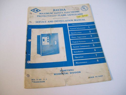 HONEYWELL R4138A PROTECTOGLO FLAME SAFEGAURD SERVICE INSTALLATION - FREE SHIP