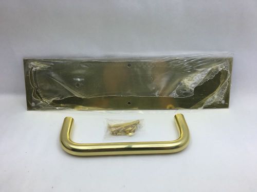 Rockwood 107 x 70c.3 brass pull plate, polished clear coated finish for sale