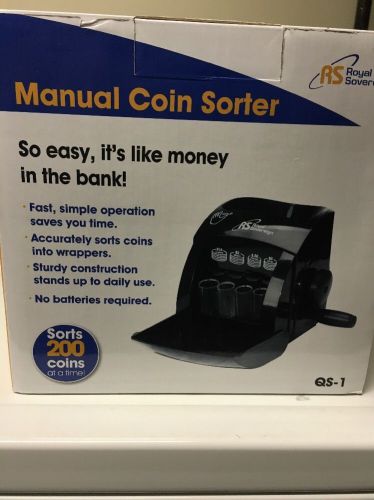 Office Royal Sovereign Sort N Save Manual Coin Sorter Black QS-1 Brand New