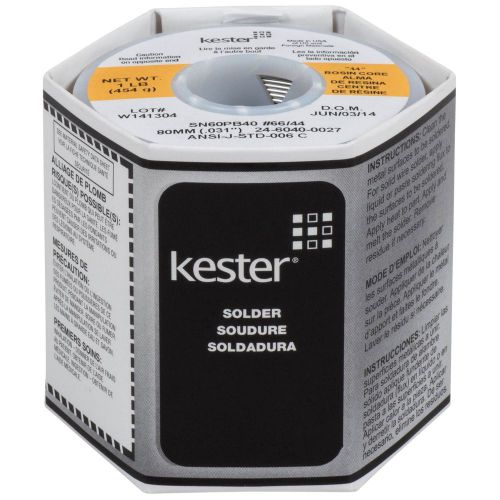 KESTER SOLDER 24-6040-0027 60/40 Stand 0.031&#034; Diameter &#034;44&#034; 1.5&#034;