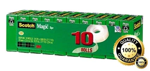 Scotch Magic Tape, 3/4 x 1000 Inches, Boxed, 10 Rolls (810K10)