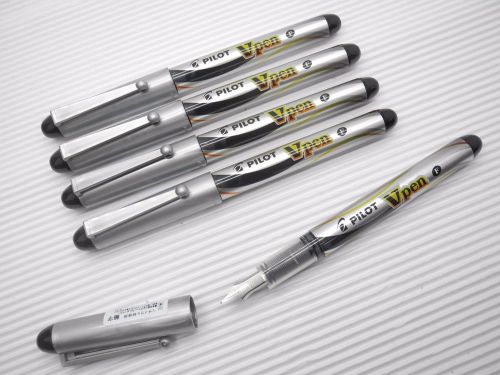 10 x pilot svp-20 vpen v-pen disposable fine nib fountain pen, black (japan) for sale