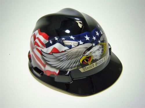 MSA V-Gard American Eagle, Hard Hat, Front Brim, ANSI Class E with Fas-Trac