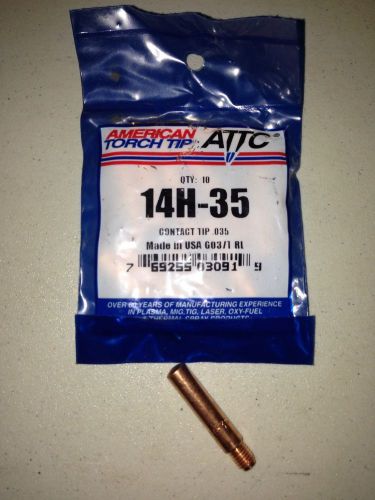 Lot (50) American Torch Tip Contact Tips 14H-35 Tweco Lincoln MIG Welding .035