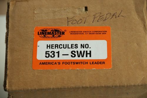 LINEMASTER HERCULES FOOT SWITCH Cat No. 531-SWH - 20 Amp. 1 HP. 125/250 VAC.