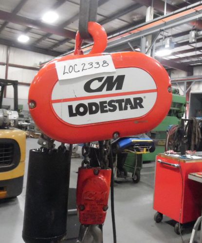 CM LODESTAR 2 TON 2 SPEED ELECTRIC  HOIST MODEL R2 10FT CHAIN    LOC2338