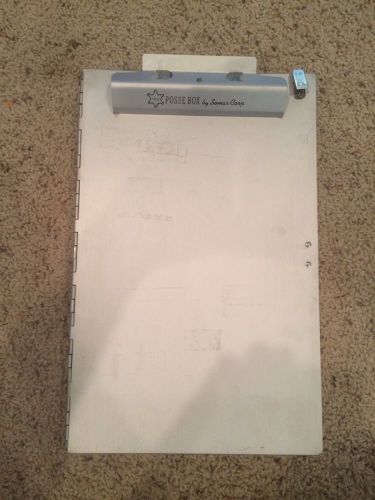 Posse Box  9&#034; x 14&#034; x 1.5&#034; Silver Side Opening Dual Tray Clipboard Box