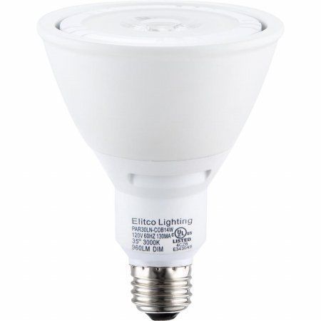 Led Cob Par30 Long Neck 120V 14W 4100K 35 Degree Dim White P30Cob-14-D-41-35