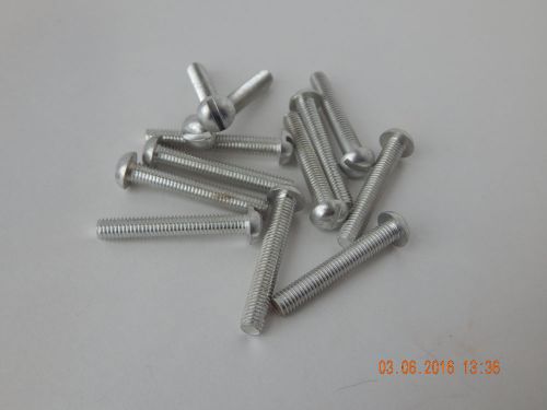 ROUND HEAD SLOTTED MACHINE SCREW ALUMINUM. 10/32 x 1 1/4&#034;  30 PCS. NEW