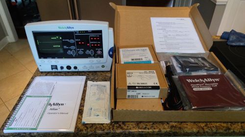 Welch Allyn Atlas 6200 Patient Monitor W/ Sp02, BP, ECG, New/Unused