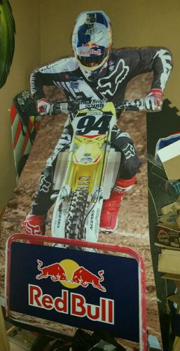 RED BULL Retail Store Display Cardboard, Motorcycle Huge 70&#034;x33&#034;