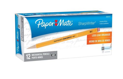 Paper Mate Sharpwriter 0.7mm Mechanical Pencils 12 Yellow Pencils (3030131)