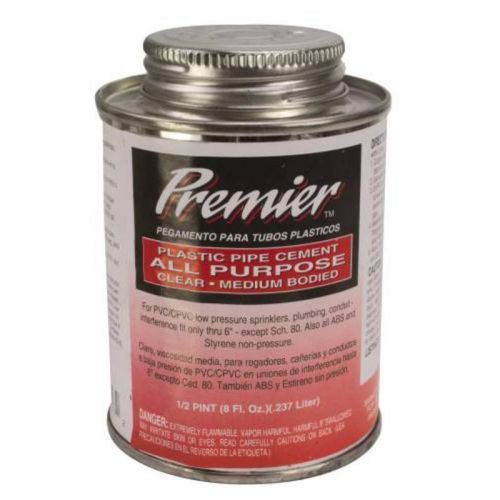 Premier Cement Clear All Purpose 1/2 Pint Premier 70612 076335800172