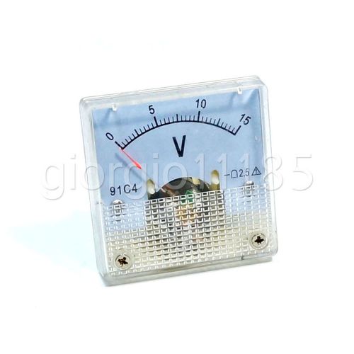 2 pcs New Analog Volt Panel Meter Gauge DC 0~15V 91C4