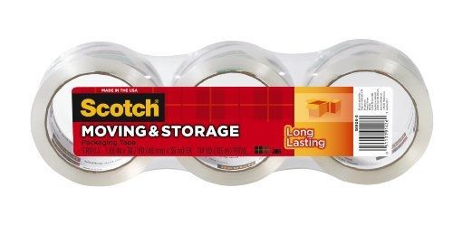 Scotch long lasting storage packaging tape, 1.88 inches x 38.2 yards, 3 pack for sale