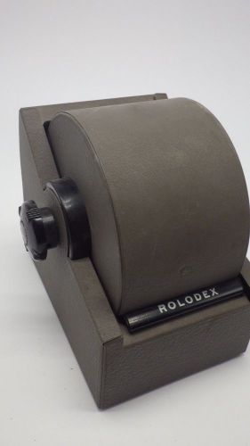 Vintage Mid Century Gray Industrial Steel Address Genuine Rolodex Model 1753