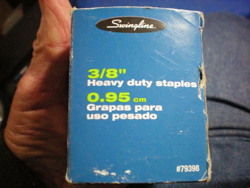 Swingline 79398 Staples For Heavy-Duty Staples,3/8&#034;L,5000/BX one row short