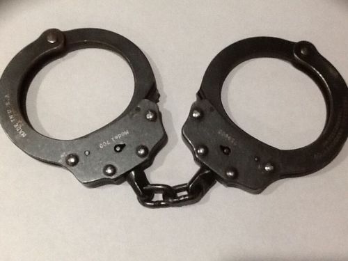 PEERLESS 700 BLACK OXIDE CHAIN POLICE HANDCUFFS  #1