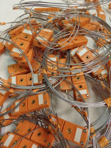 Lot of 10 Omega Thermocouple NMQIN-040U-24 Orange 0.04X24&#034; Male/Female N-Type C6