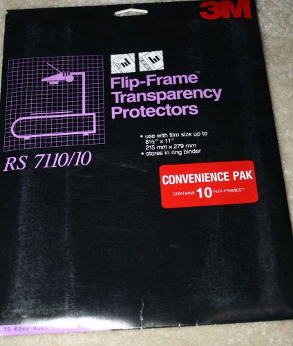 3M flip frame transparency protectors RS7110/10 new in sleeve 25 pieces