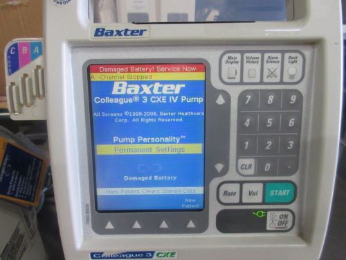 Baxter Colleague CXE single pump w/ latest software